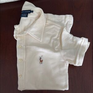 Polo by Ralph Lauren Cream Polo Shirt Iconic Style